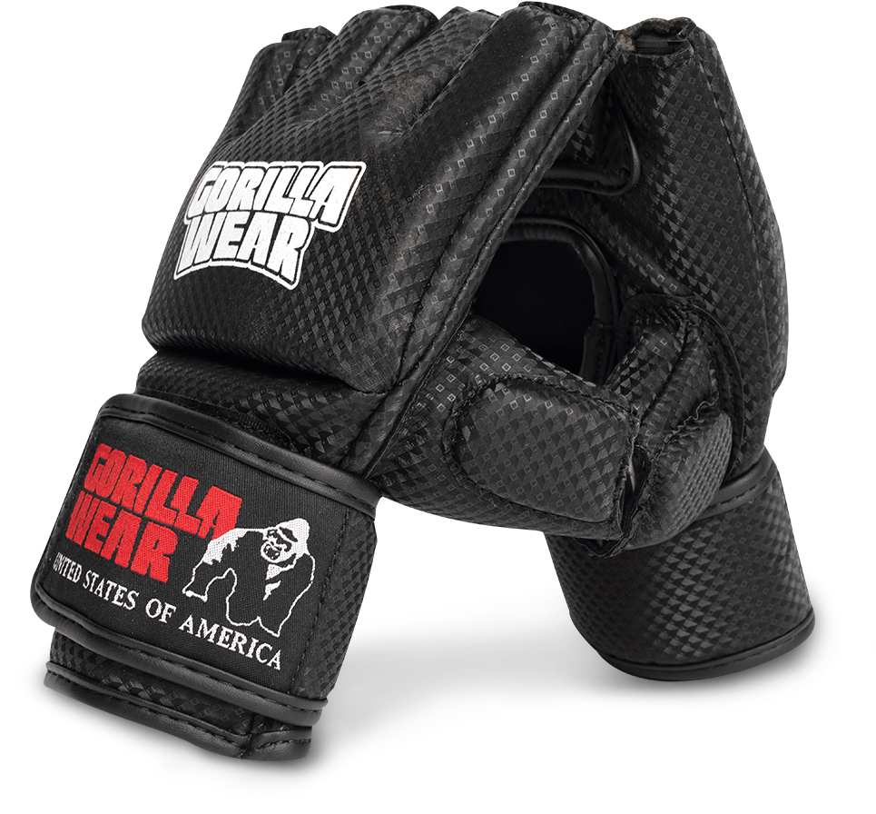 Gorilla Wear Manton MMA Handschoenen (Met Duim) Zwart/Wit - L/XL | Fitnessmerken.nl
